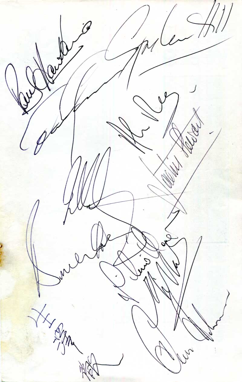 Silverstone FORMULA ONE GP 1967 Autographs