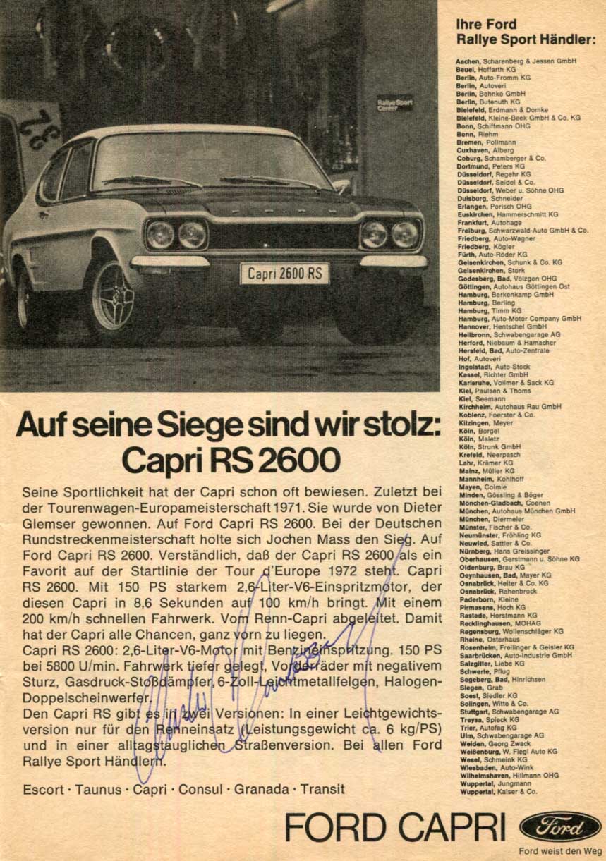 Nürburgring FORMULA ONE GP 1972 Autographs