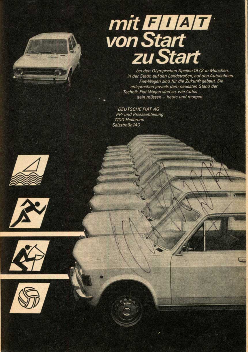 Nürburgring FORMULA ONE GP 1972 Autographs