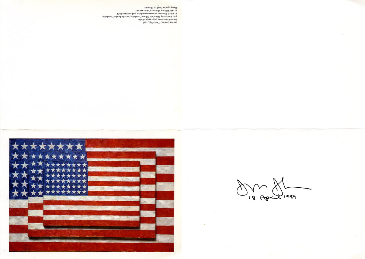 Jasper Johns Autograph