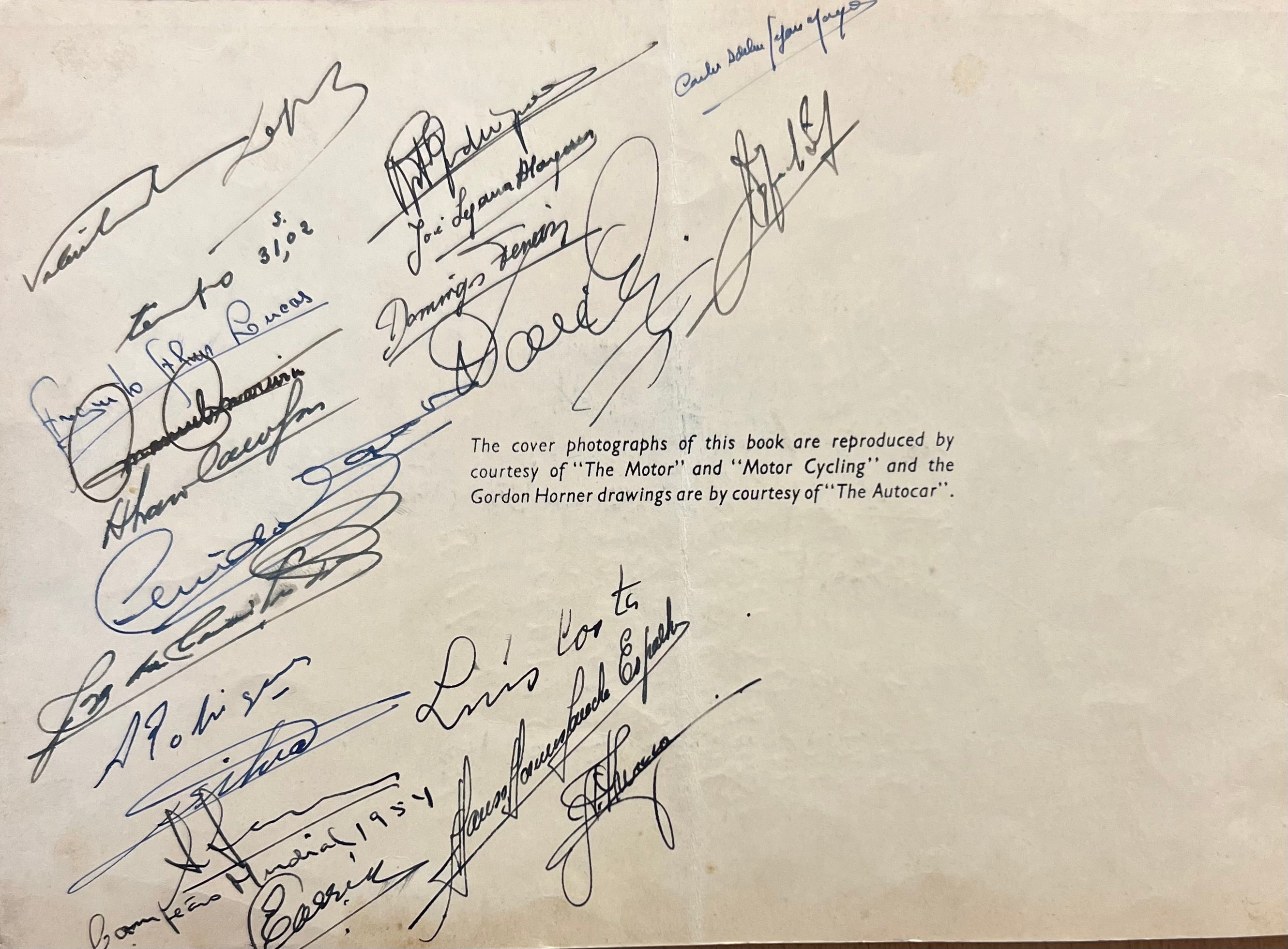 Formula One 1952 & 1963 Autographs