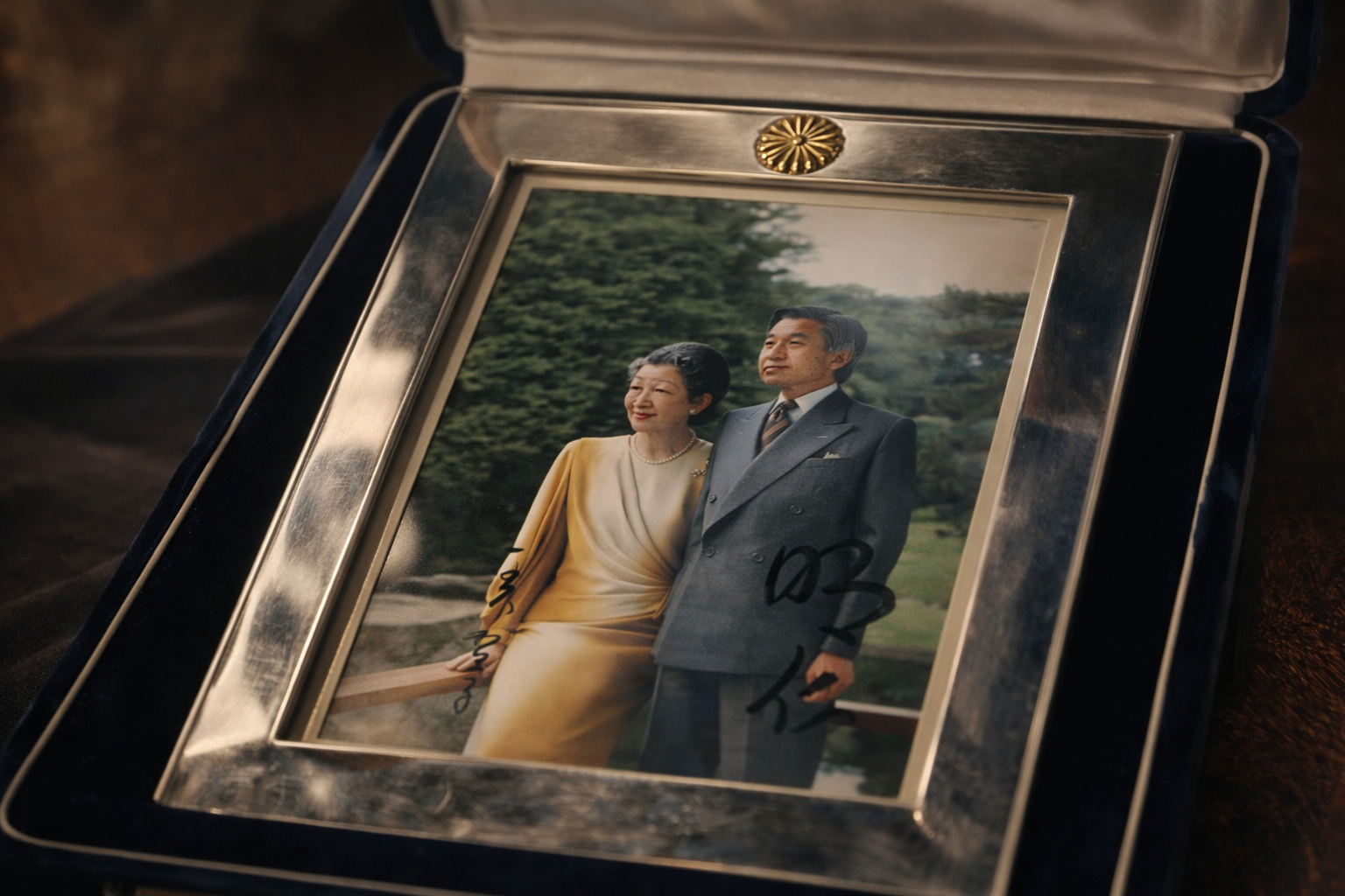 Emperor Akihito & Empress Michiko Autographs