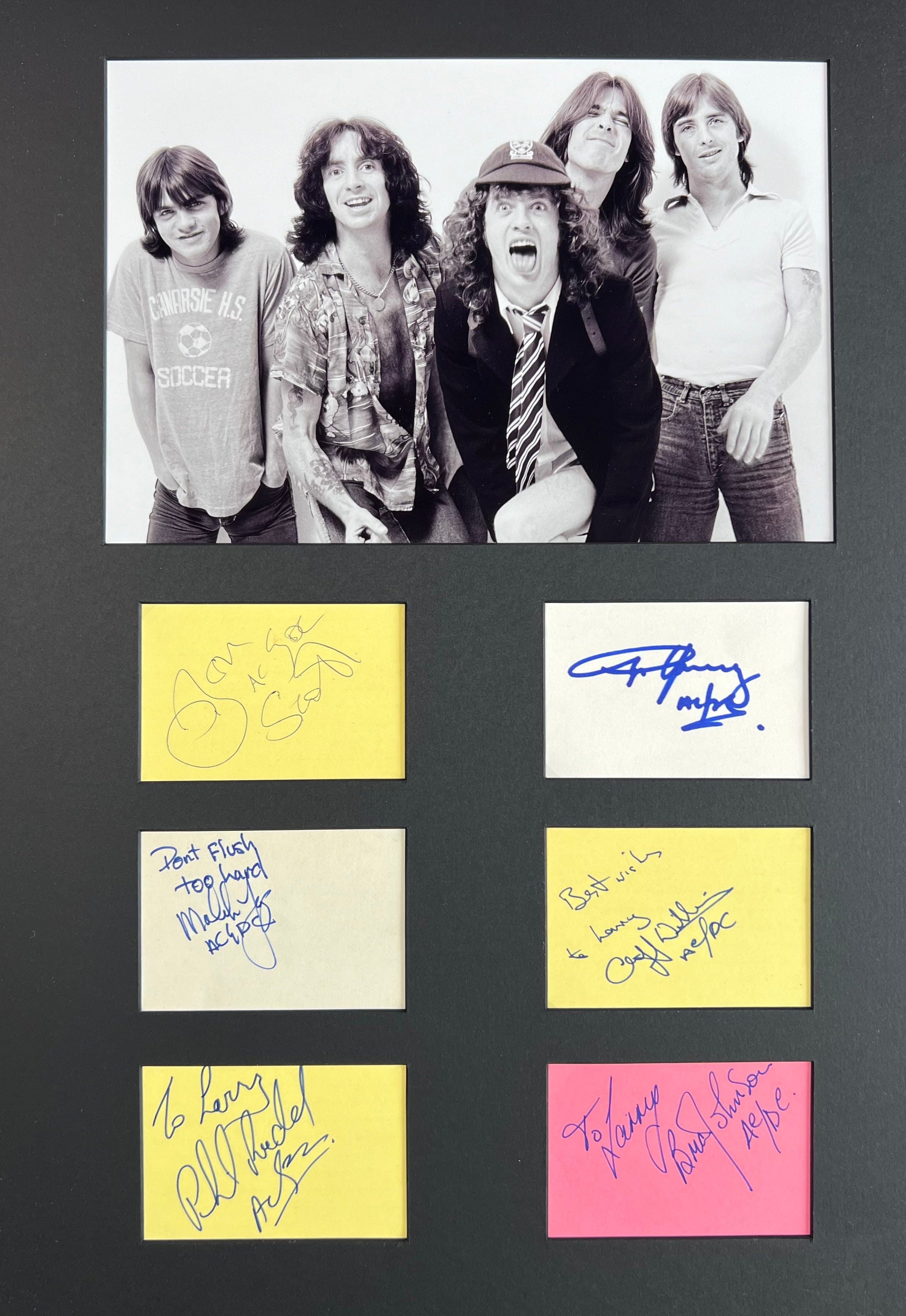 AC/DC Autograph | signed cards / album pages