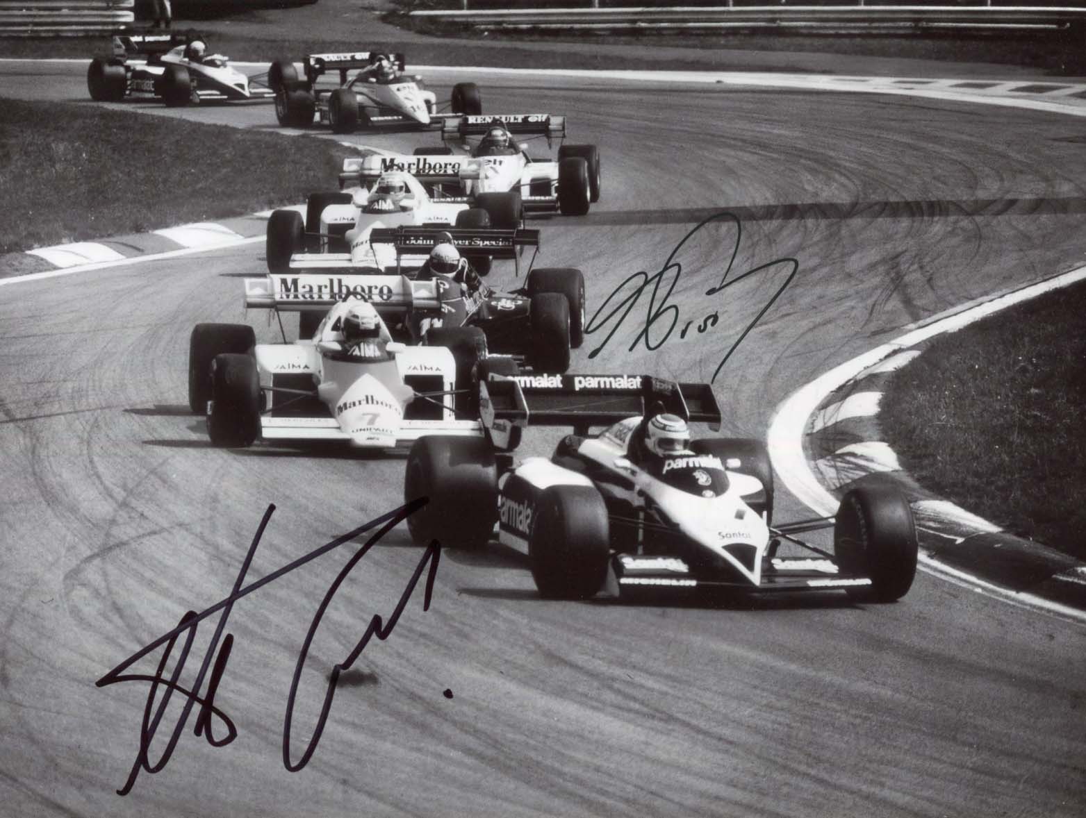 Alain &amp; Nelson  Prost &amp; Piquet Autograph Autogramm | ID 8081255596181