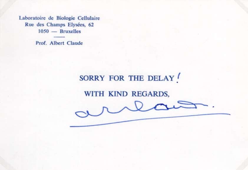 Albert Claude Autograph Autogramm | ID 7923854344341