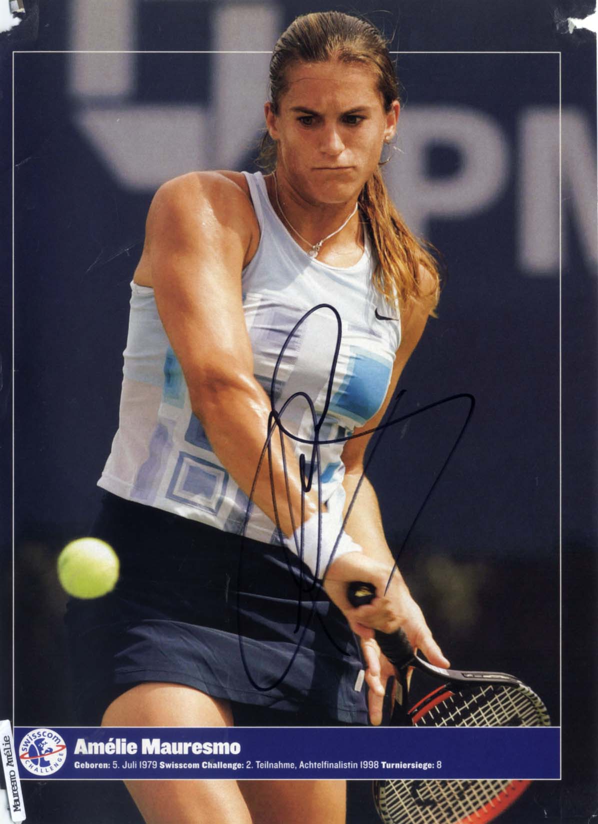 Amélie &amp; Mary Mauresmo &amp; Pierce Autograph Autogramm | ID 14882296594813