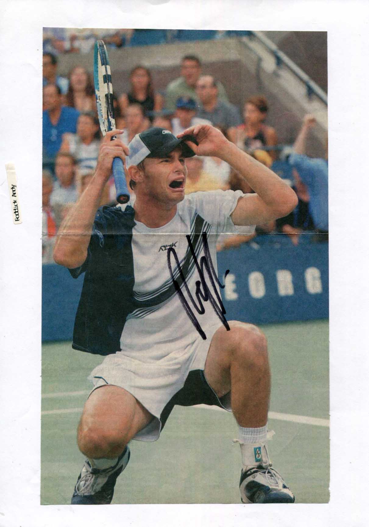 Andy &amp; Michael Roddick &amp; Stich Autograph Autogramm | ID 14857581134205