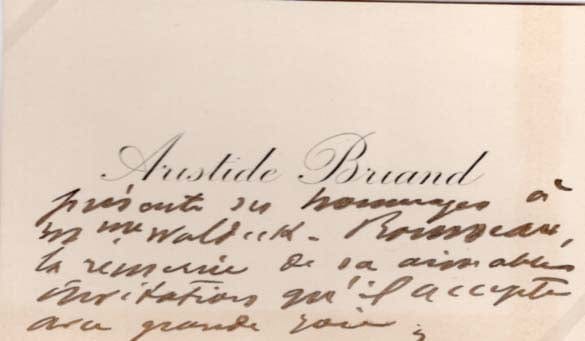 Aristide Briand Autograph Autogramm | ID 7920200253589