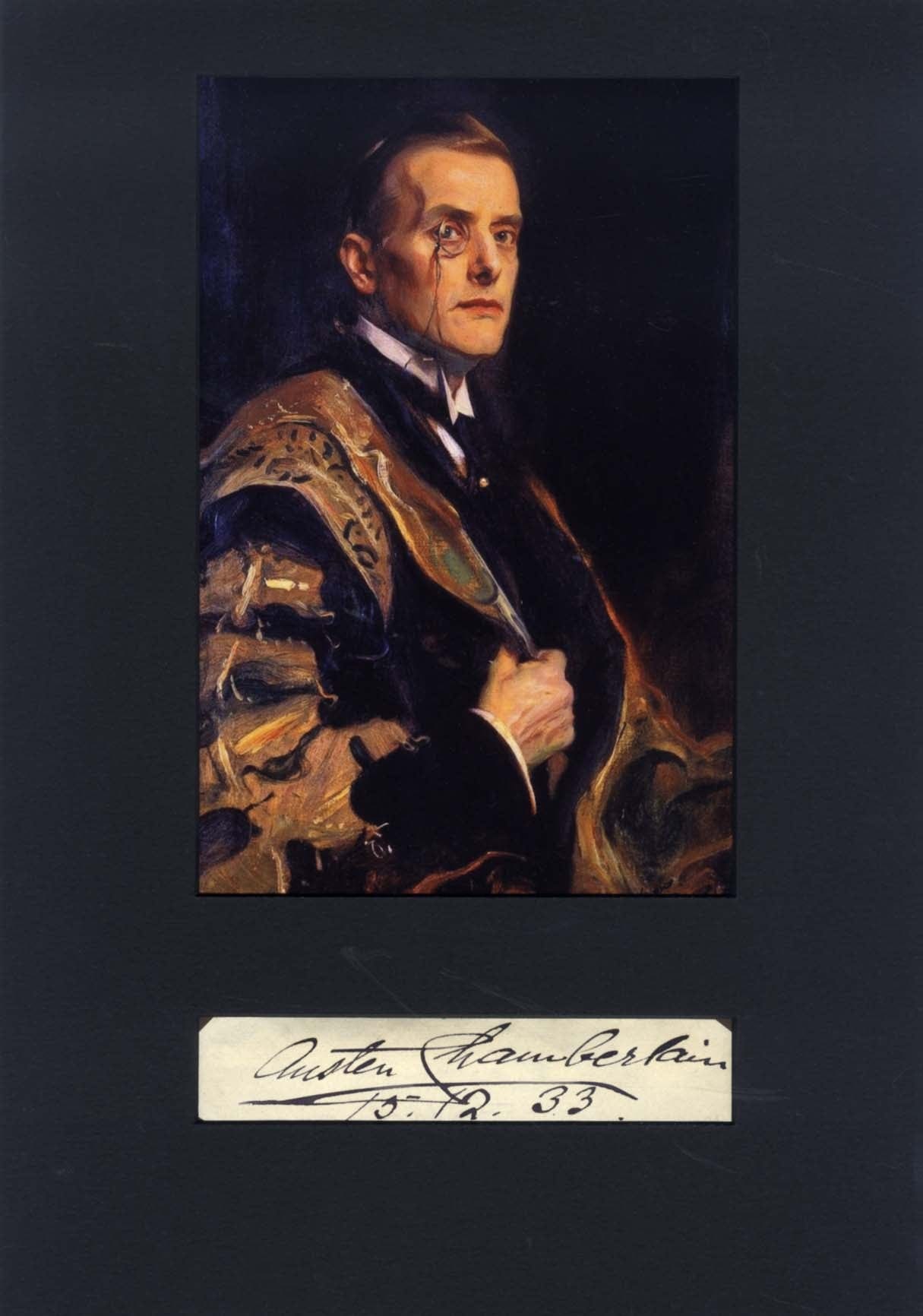 Austen Chamberlain Autograph Autogramm | ID 14954863985021