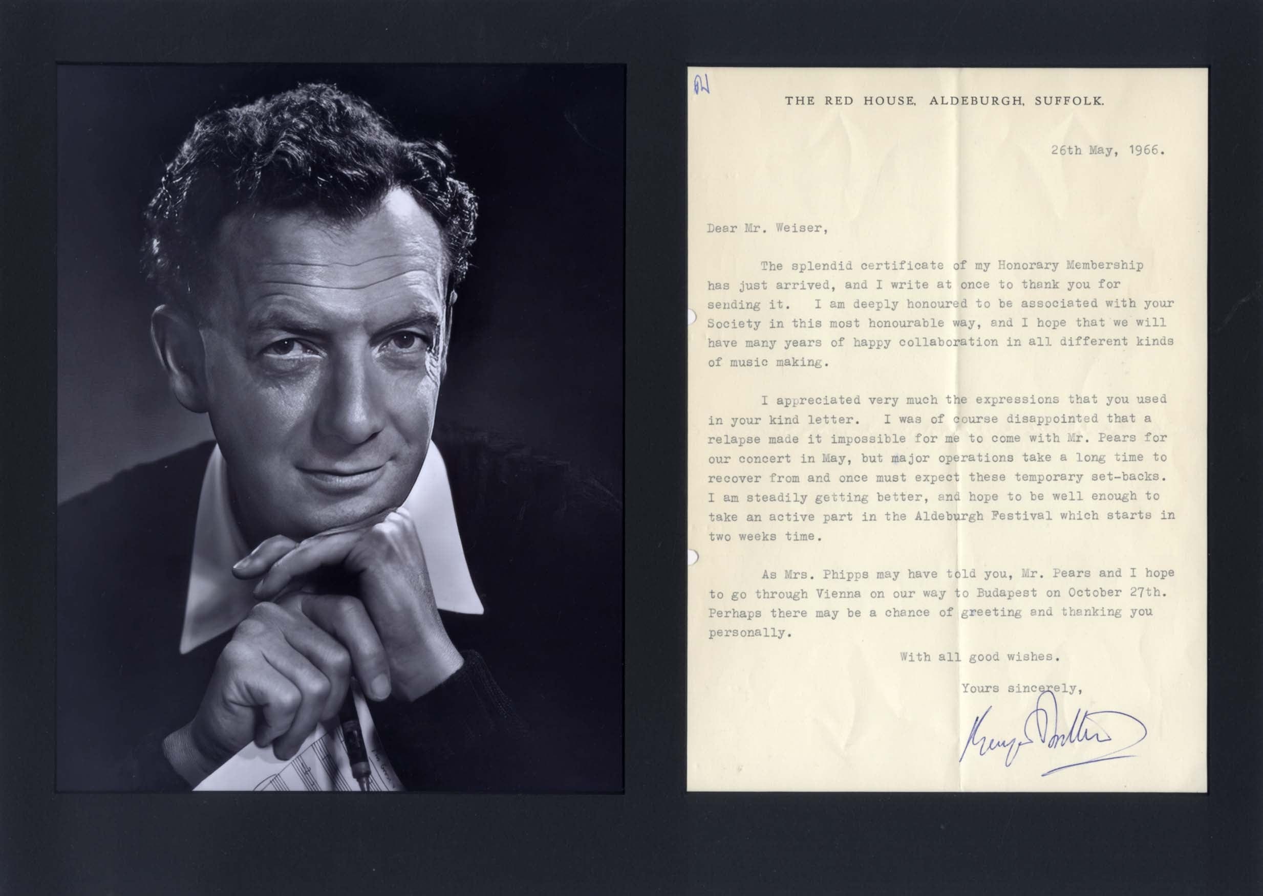 Benjamin Britten Autograph Autogramm | ID 7954412339349