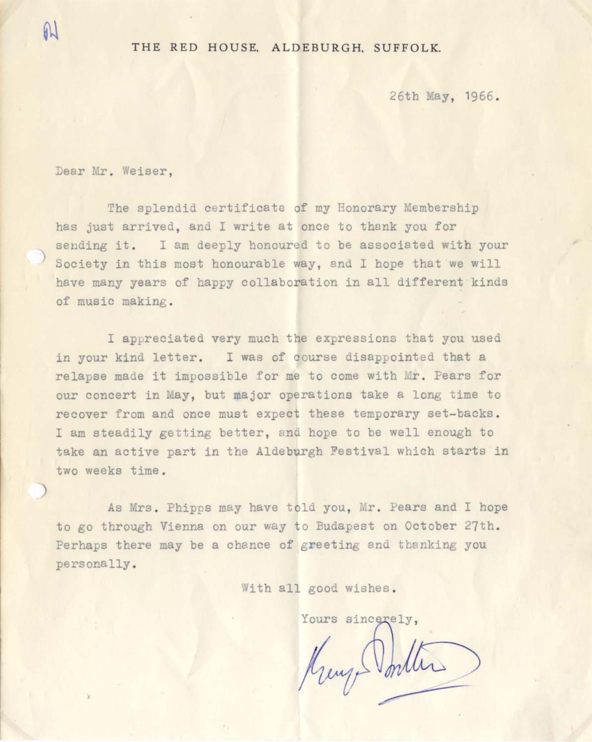Benjamin Britten Autograph Autogramm | ID 7954412339349