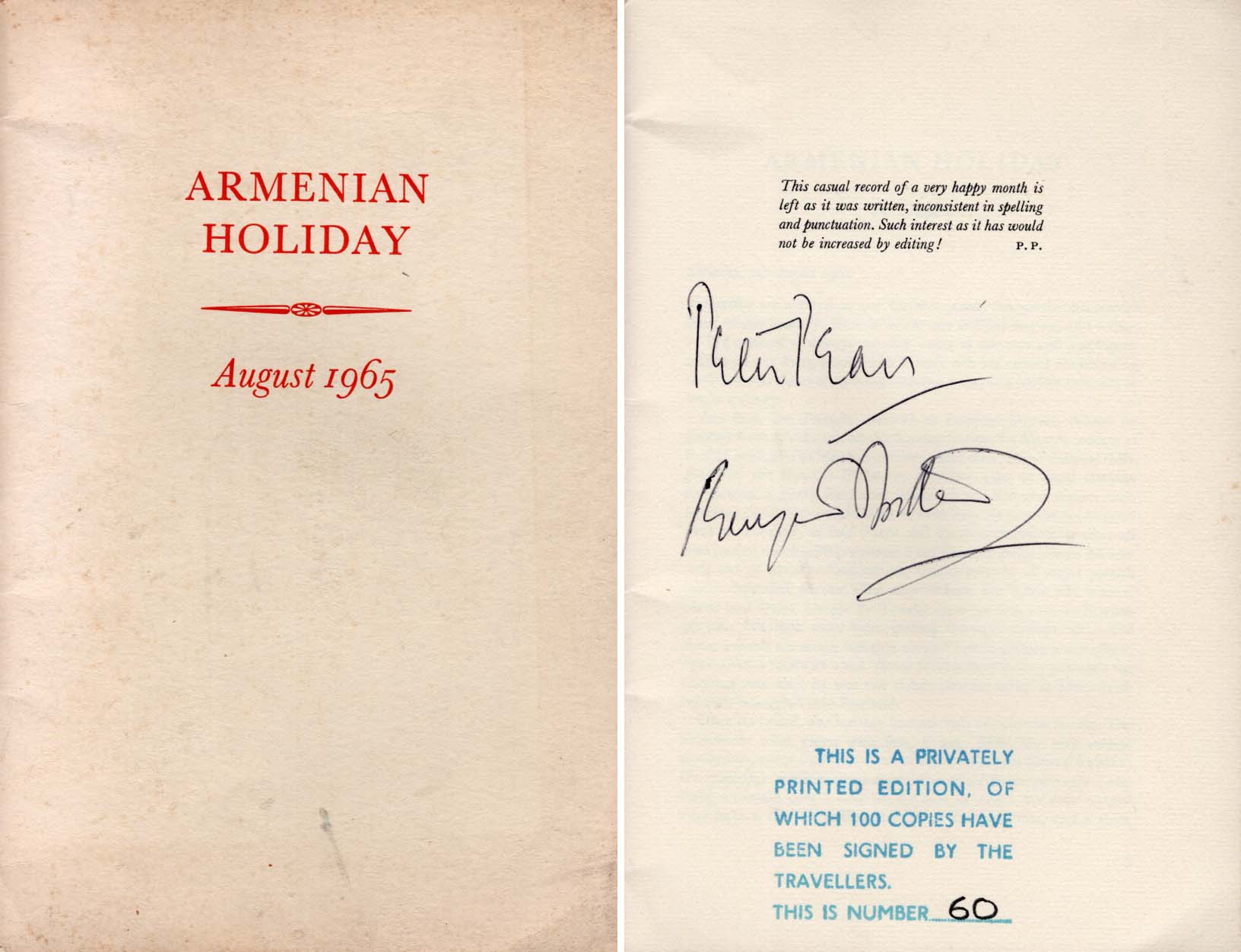 Benjamin &amp; Peter Britten &amp; Pears Autograph Autogramm | ID 8244924219541