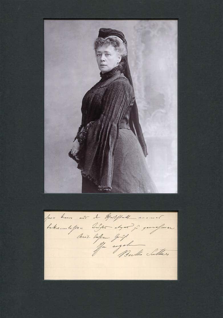 Bertha von Suttner Autograph