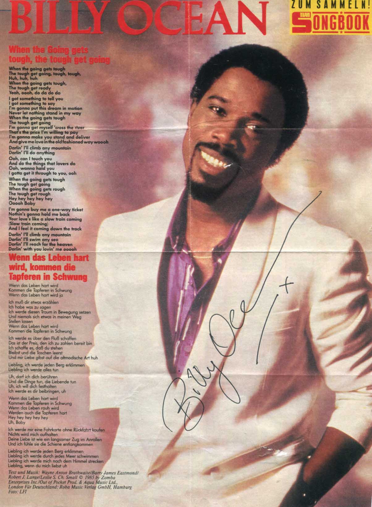 Billy  Ocean Autograph Autogramm | ID 14601252897149