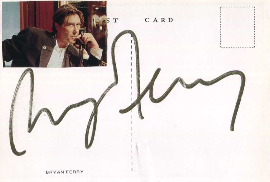 Bryan Ferry Autograph Autogramm | ID 8551564378261