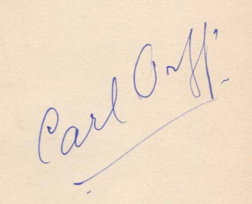 Carl Orff Autograph Autogramm | ID 7974925861013