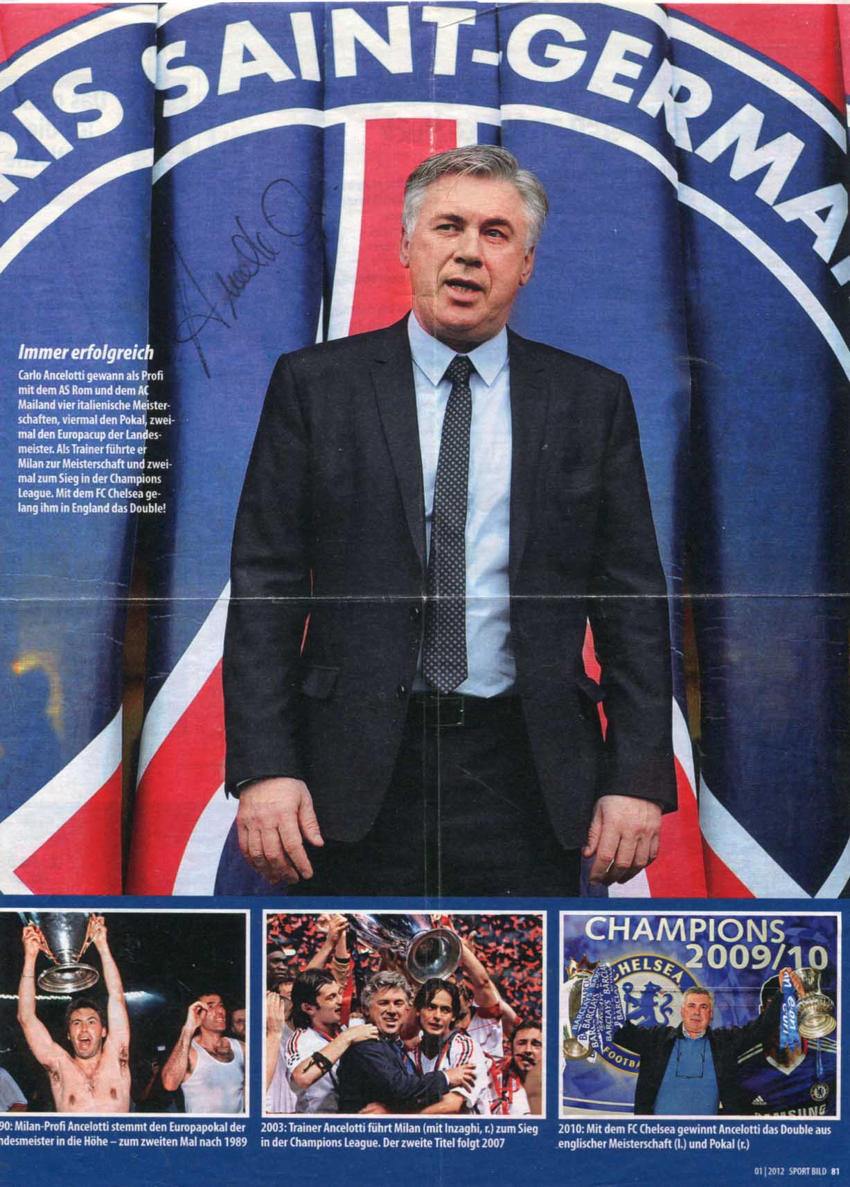 Carlo  Ancelotti Autograph Autogramm | ID 14857848947069