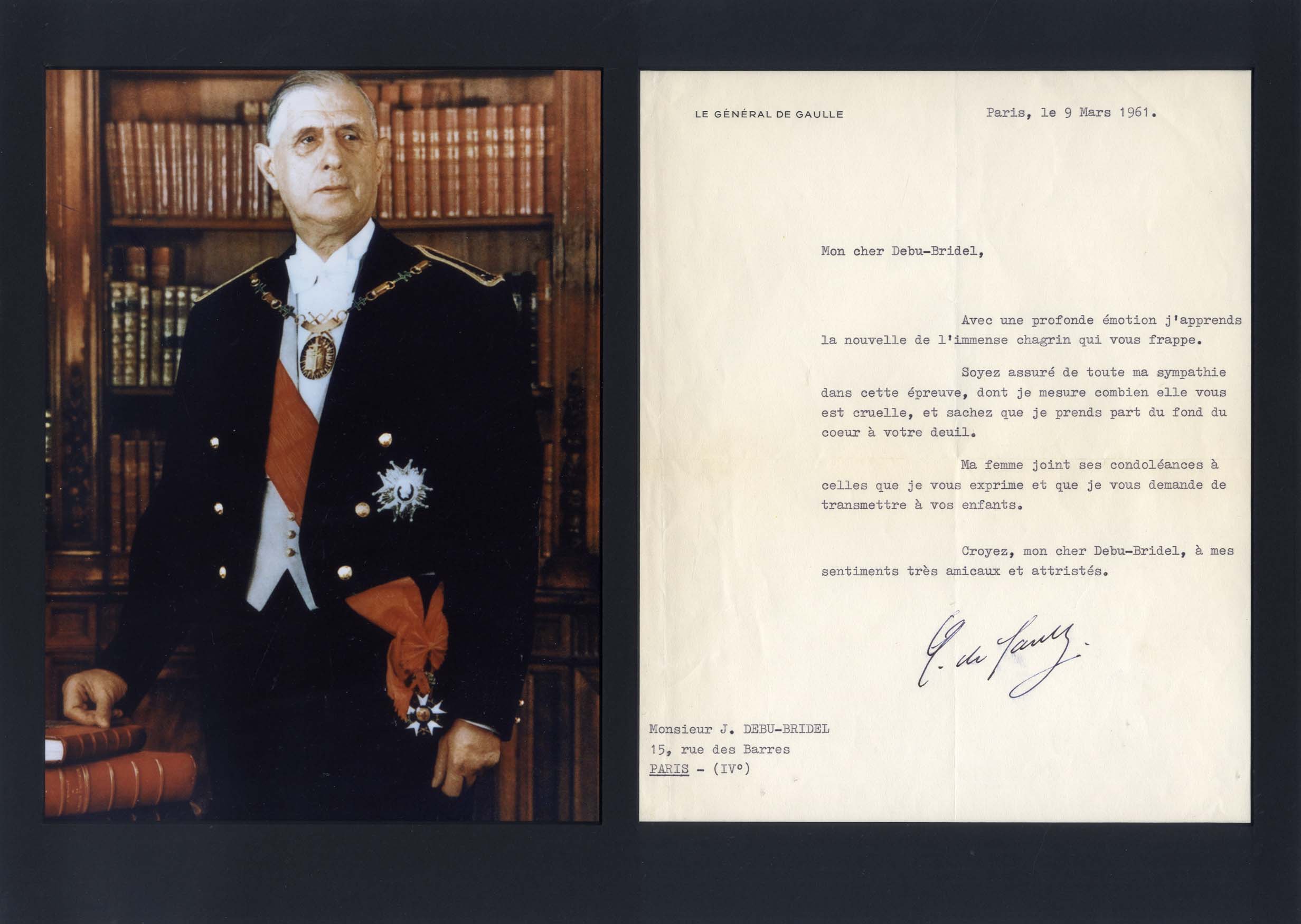Charles de Gaulle Autograph Autogramm | ID 7885513392277
