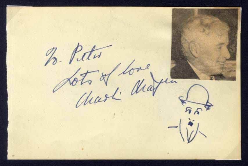 Charlie Chaplin Autograph Autogramm | ID 8296025850005