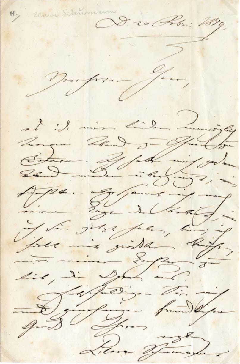 Clara Schumann Autograph Autogramm | ID 7965378019477