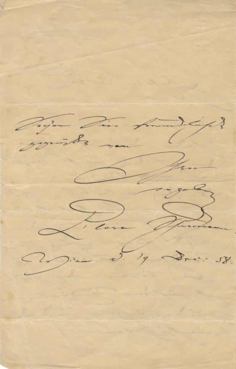 Clara Schumann Autograph Autogramm | ID 14877863903613