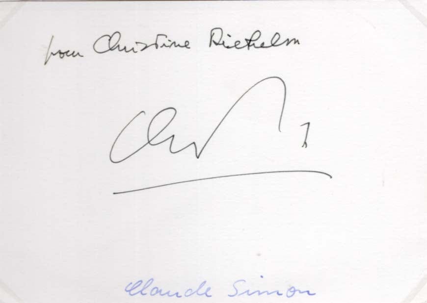 Claude Simon Autograph Autogramm | ID 8029775364245