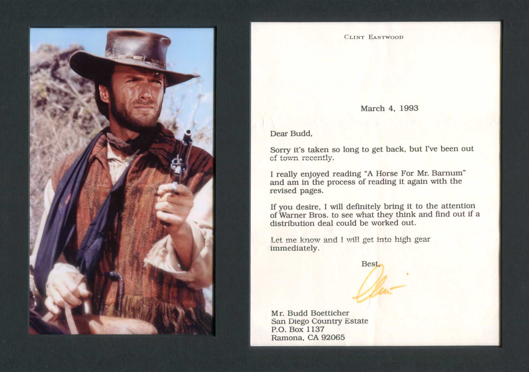 Clint Eastwood Autograph Autogramm | ID 8578737799317