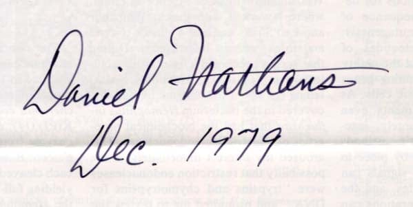 Daniel Nathans Autograph Autogramm | ID 8277647622293