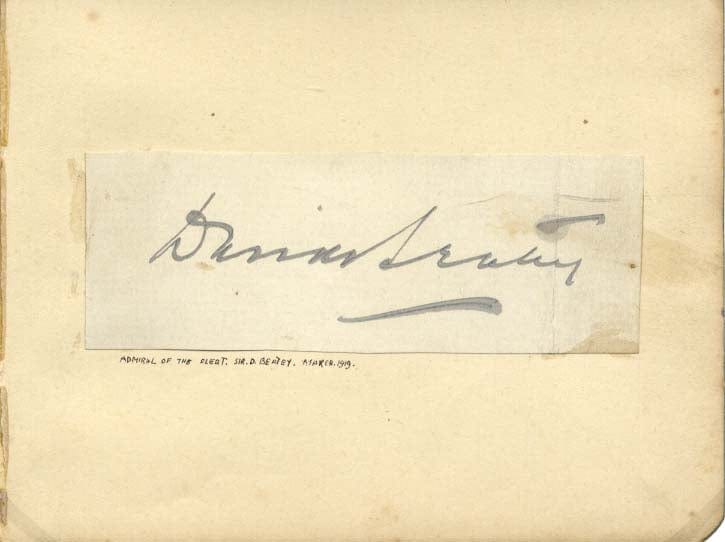 David Beatty Autograph Autogramm | ID 8615138263189