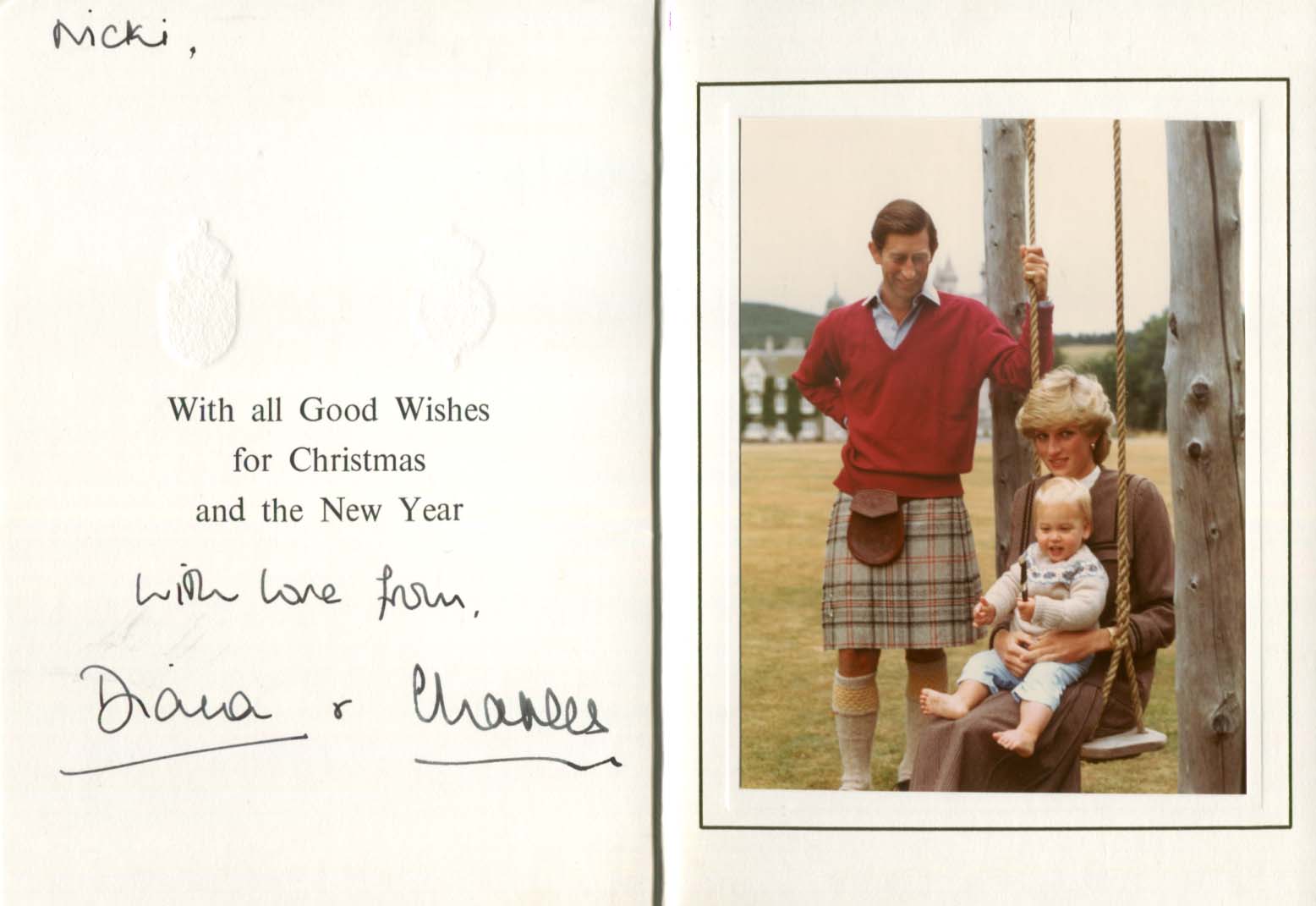 Diana &amp; Charles Spencer &amp; Prince of Wales Autograph Autogramm | ID 8235336663189