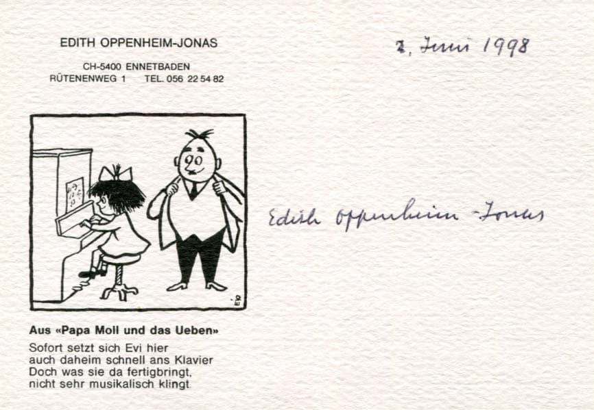 Edith Oppenheim-Jonas Autograph Autogramm | ID 8330192846997