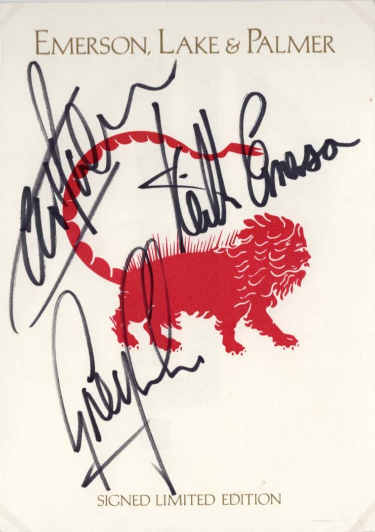  Emerson, Lake &amp; Palmer Autograph Autogramm | ID 8039017611413