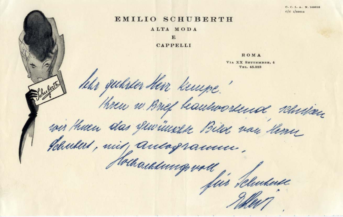 Emilio  Schuberth Autograph Autogramm | ID 8063428427925