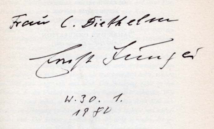 Ernst Jünger Autograph Autogramm | ID 7983527657621