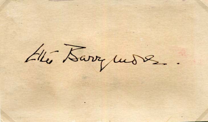 Ethel Barrymore Autograph Autogramm | ID 8058979680405