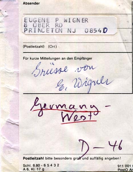 Eugene Paul  Wigner Autograph Autogramm | ID 7959807033493