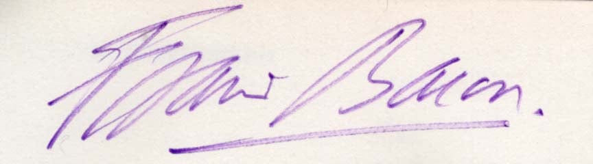Francis Bacon Autograph Autogramm | ID 7878317899925