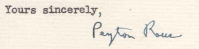 Francis Peyton Rous Autograph | signed letters