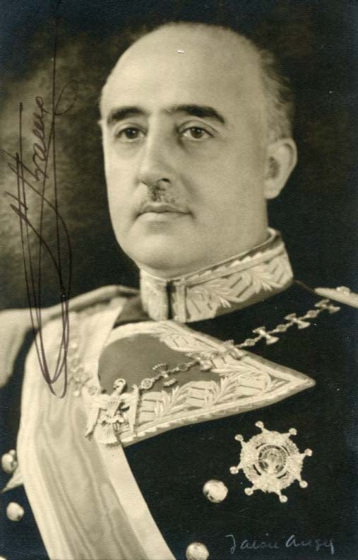Francisco Franco Autograph Autogramm | ID 7974577766549