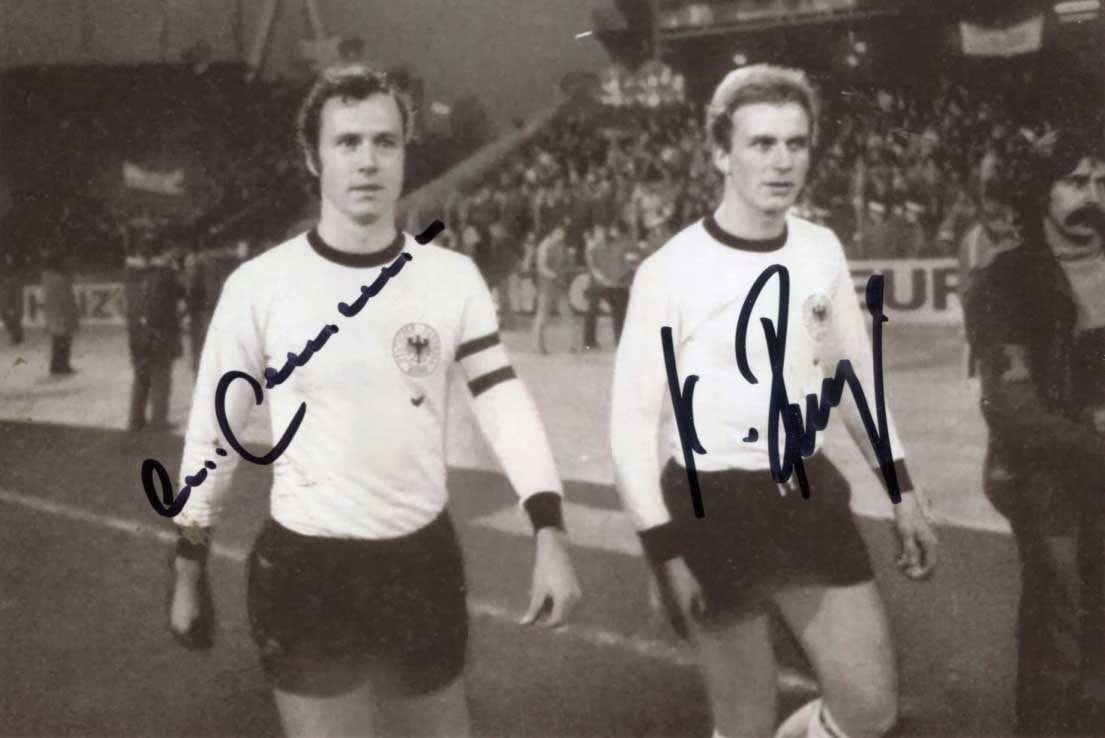 Franz &amp; Karl-Heinz  Beckenbauer &amp; Rummenigge Autograph Autogramm | ID 14676798505341