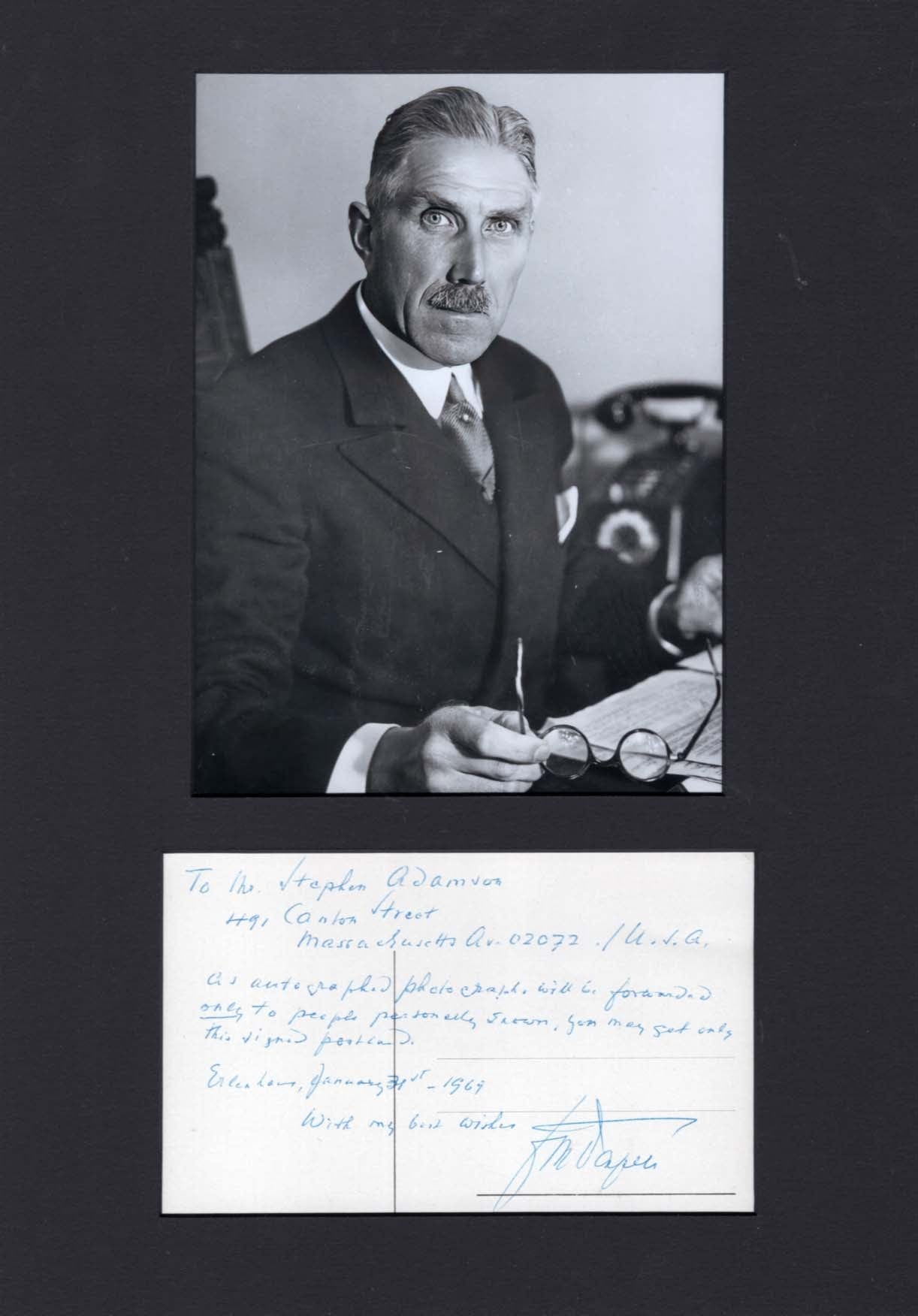 Franz von Papen Autograph Autogramm | ID 7993799999637