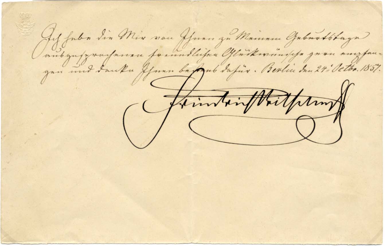 Friedrich Wilhelm Nikolaus Karl FREDERICK III of Prussia Autograph Autogramm | ID 14955088576893