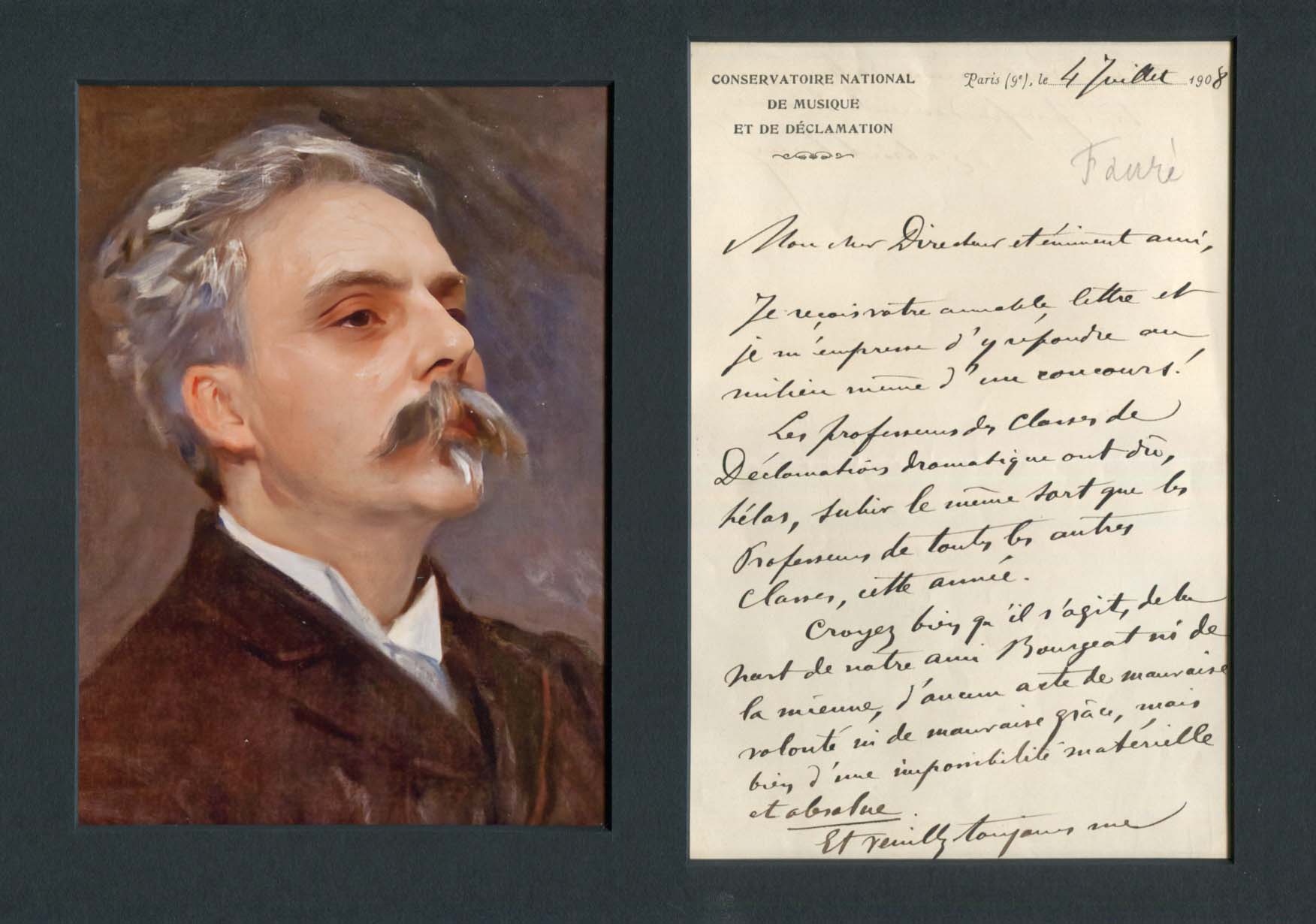 Gabriel Urbain Fauré Autograph Autogramm | ID 7978769711253