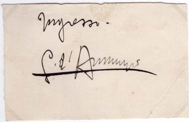 Gabriele D`Annunzio Autograph Autogramm | ID 8105020522645