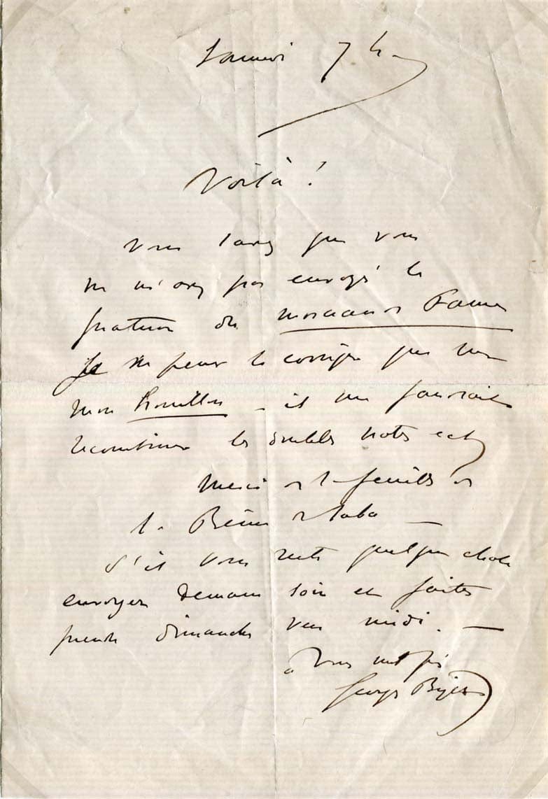 Georges Bizet Autograph Autogramm | ID 7916798083221