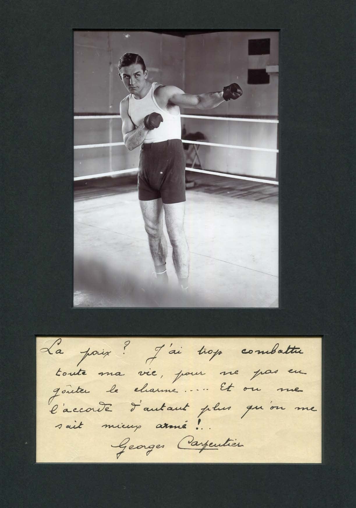 Georges Carpentier Autograph Autogramm | ID 7924389478549