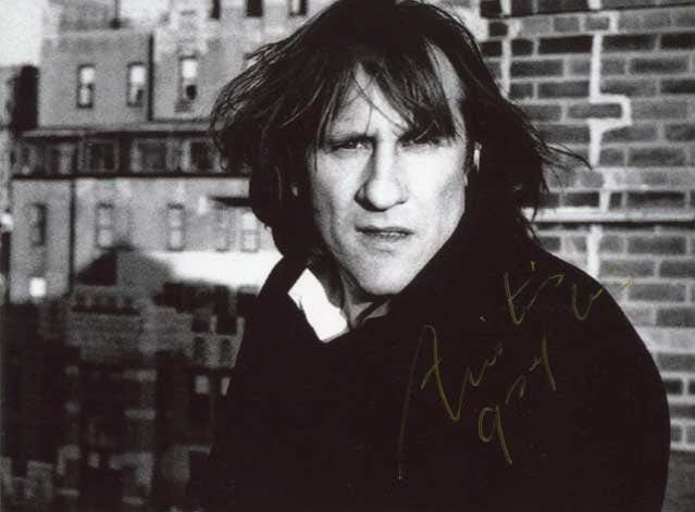 Gérard Depardieu autograph, signed photograph