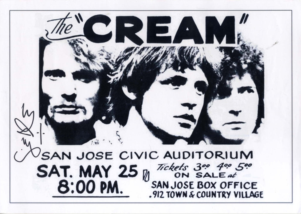 Ginger Baker autograph, signed oversize promotion print