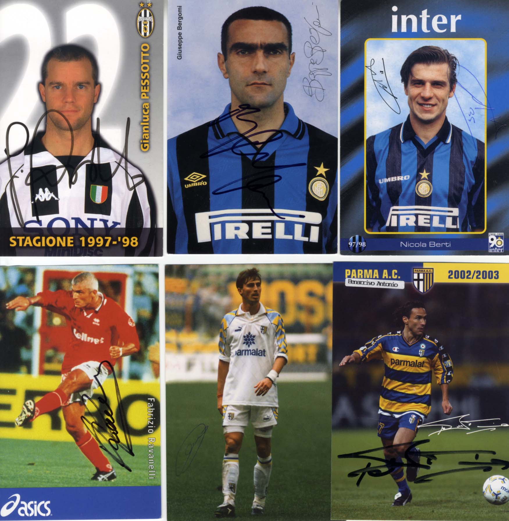 Giuseppe &amp; Fabrizio &amp; others Bergomi &amp; Ravanelli &amp; others Autograph Autogramm | ID 14835649184125