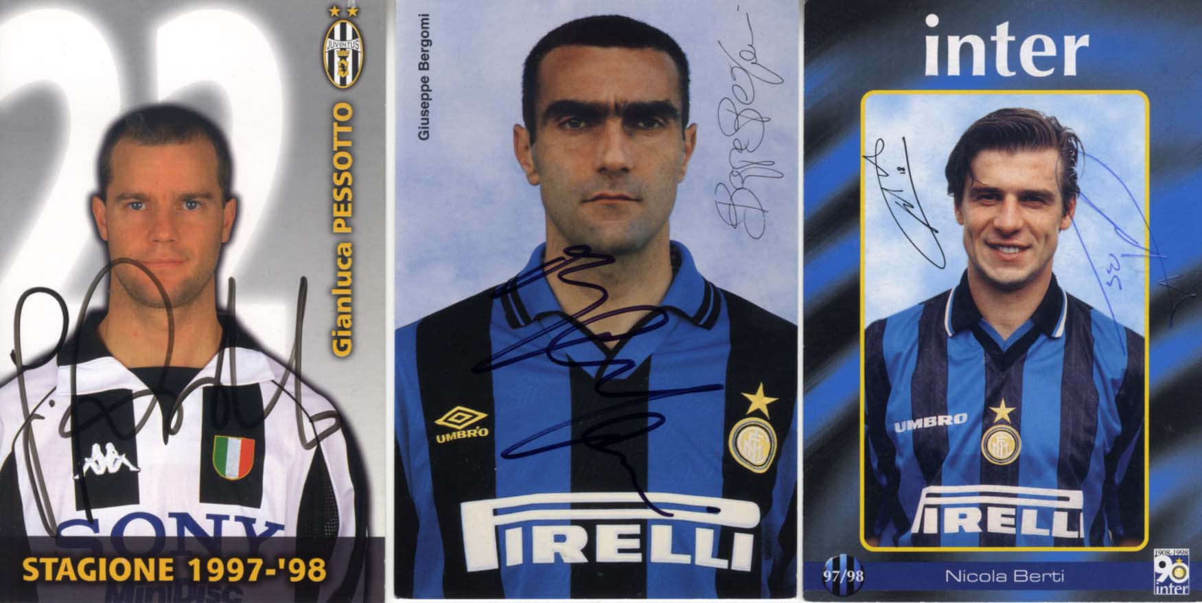 Giuseppe &amp; Fabrizio &amp; others Bergomi &amp; Ravanelli &amp; others Autograph Autogramm | ID 14835649184125